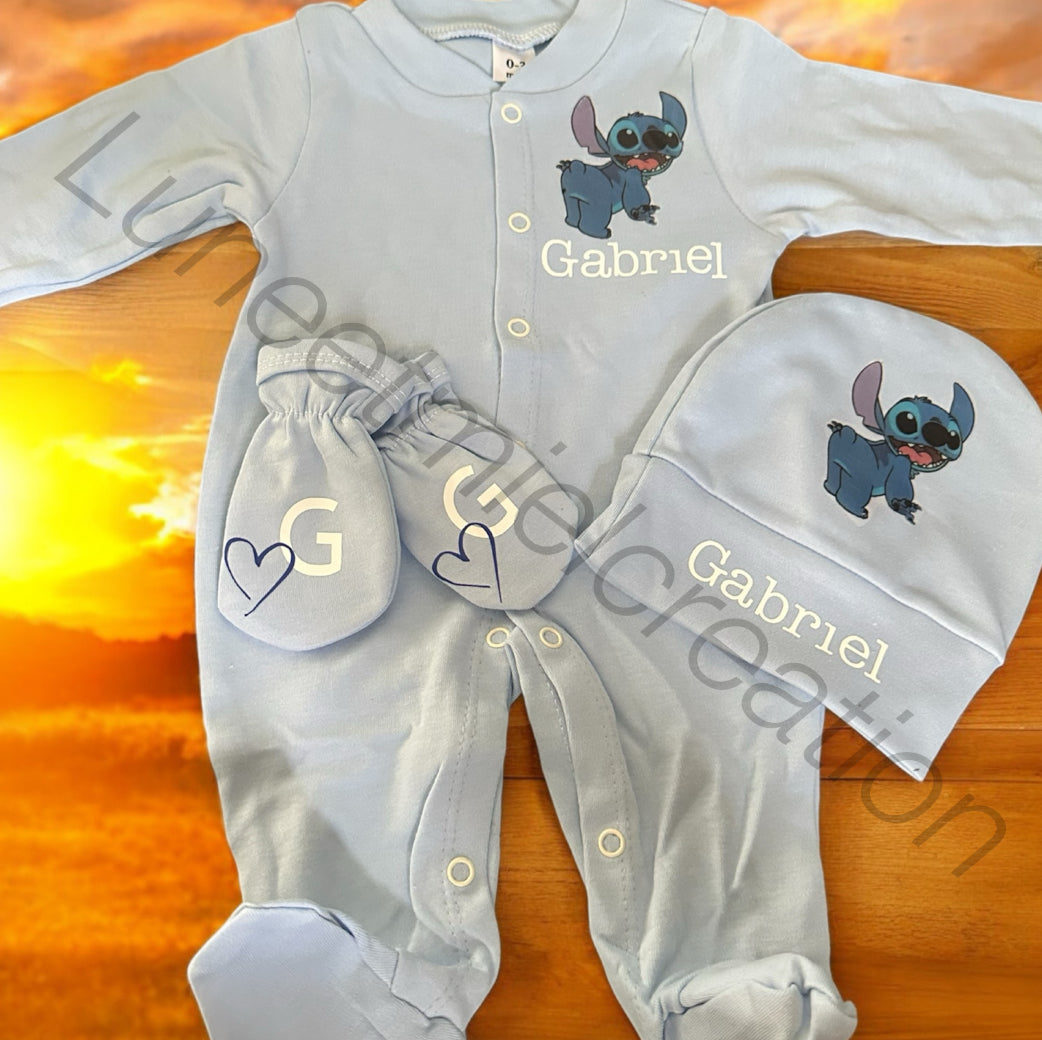 Tenue de naissance 3 pièce en coton